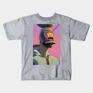 Weird-faced robot Kids T-Shirt